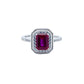925 Sterling Silver Natural Garnet Ring for Women, Holiday Gift Jewellery - Photo 3