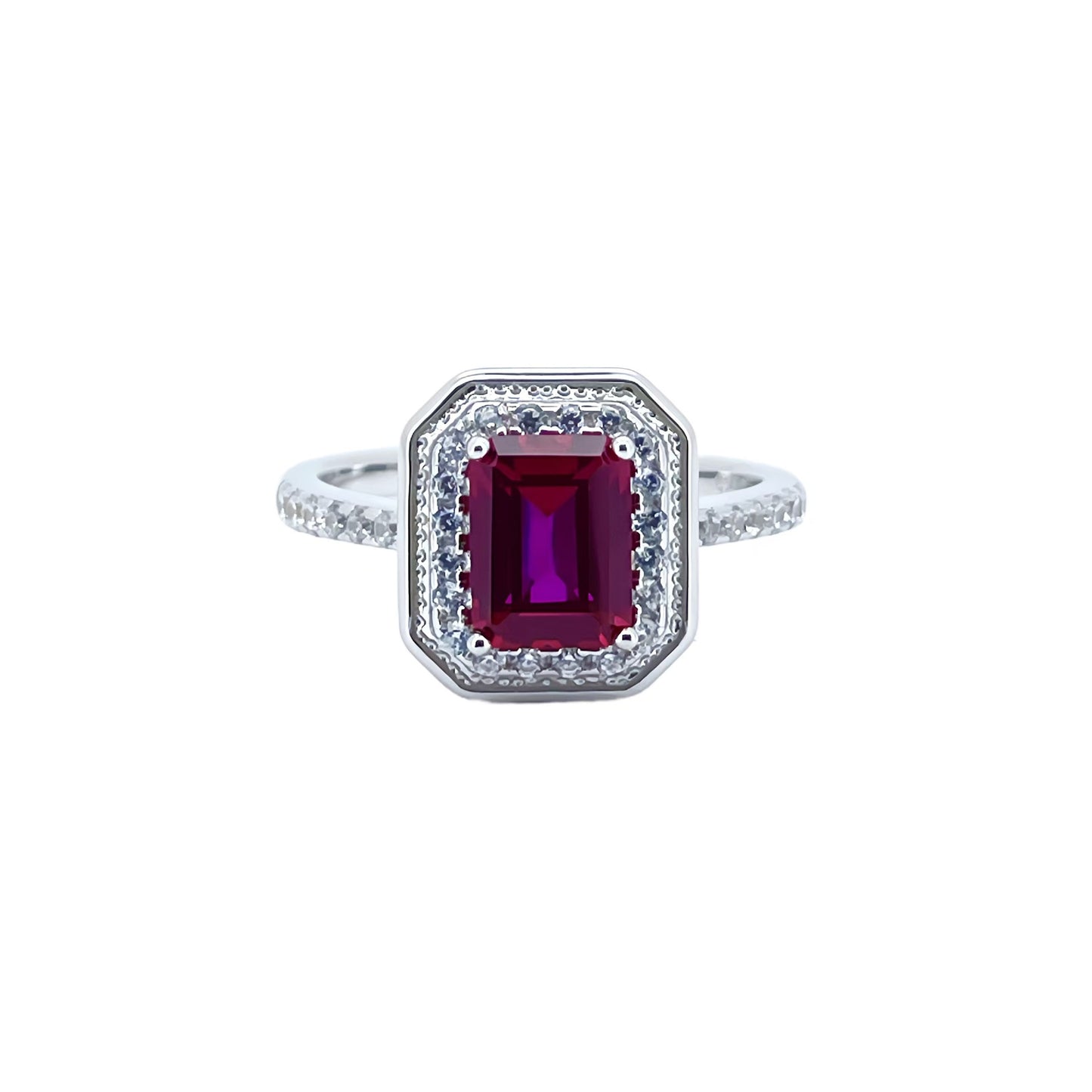 925 Sterling Silver Natural Garnet Ring for Women, Holiday Gift Jewellery - Photo 3