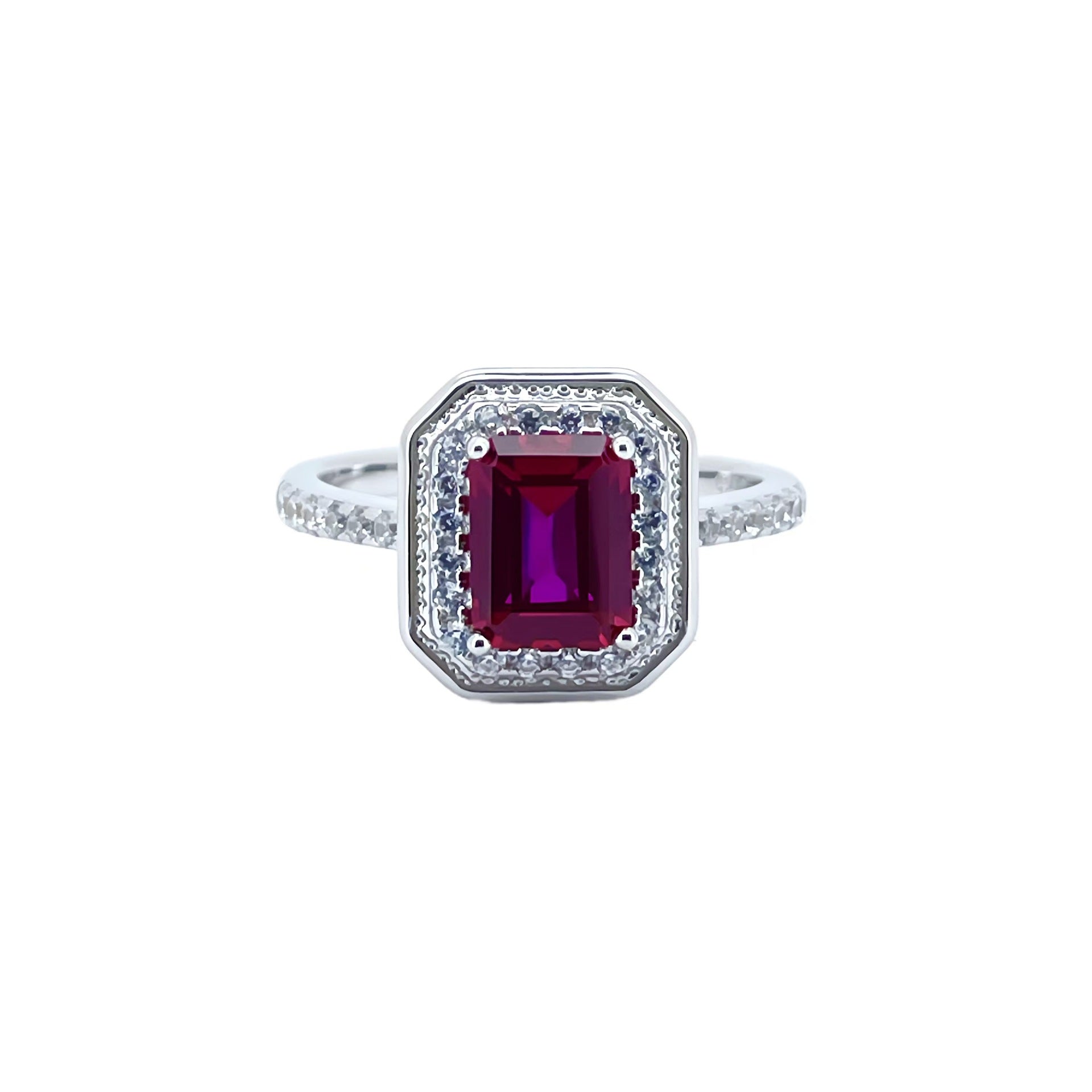 925 Sterling Silver Natural Garnet Ring for Women, Holiday Gift Jewellery - Photo 3