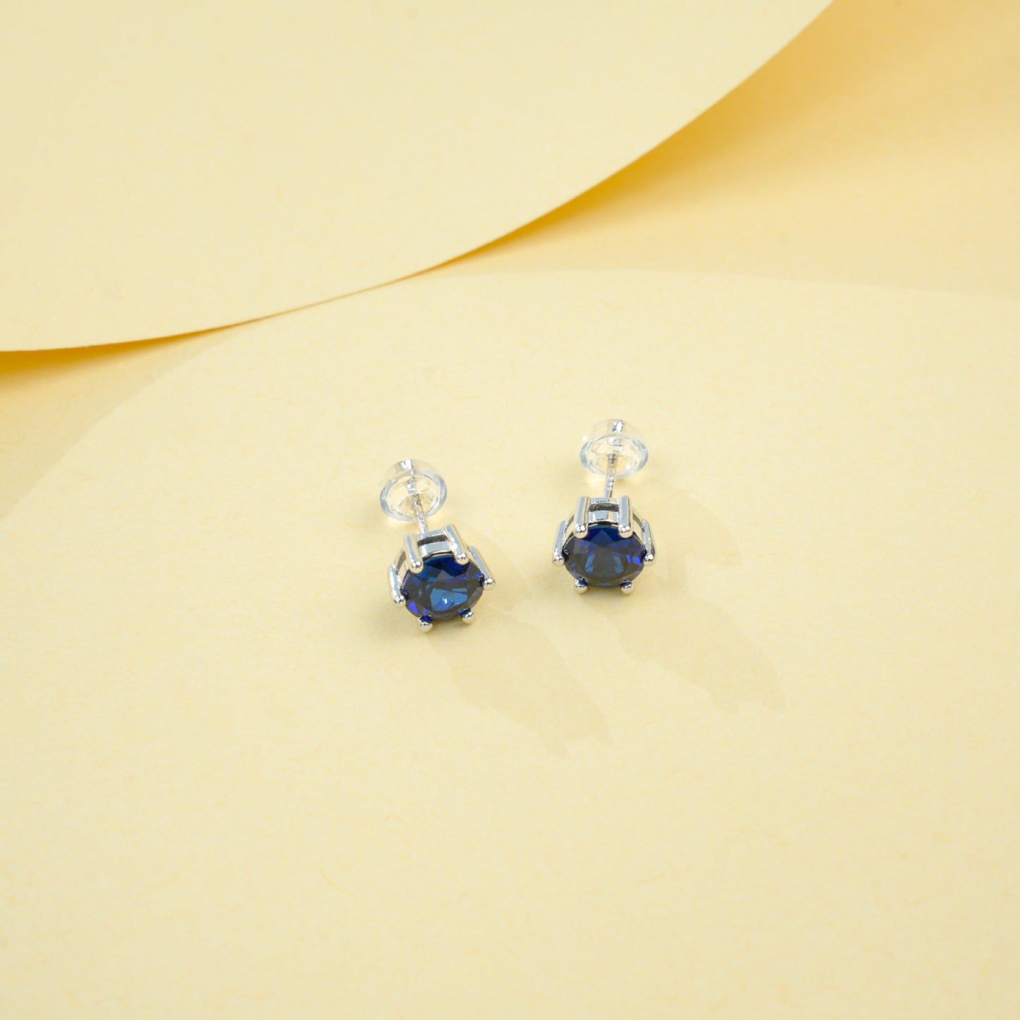 S925 Silver Lab Sapphire Vintage coloured Gemstone Earrings, Premium - Photo 3