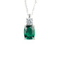 S925 Sterling Silver Lab Emerald Choker Necklace - Photo 5
