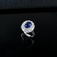 S925 Sterling Silver Lab Sapphire Ring, Premium Jewellery - Photo 3