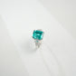 925 Sterling Silver Paraiba Green Garnet Ring, Versatile - Photo 4