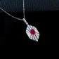 S925 Silver Geometric Hollow coloured Gemstone Pendant, Vintage Stone Jewellery - Photo 4