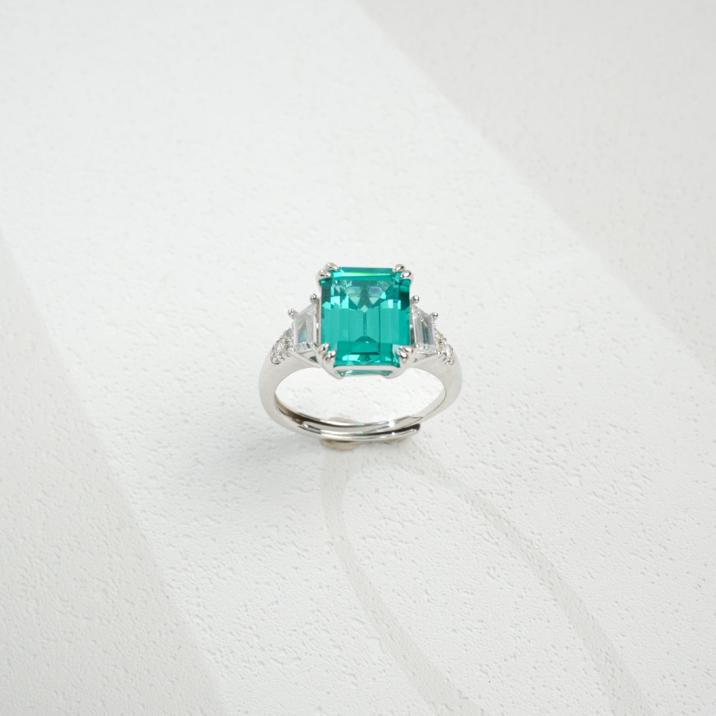 925 Sterling Silver Paraiba Green Garnet Ring, Versatile - Photo 2