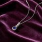 S925 Sterling Silver Royal Blue Lab Sapphire Three-Layer Round Pave Necklace, Premium for Women - Photo 2