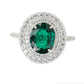 925 Sterling Silver Gold-Plated Lab Emerald Ring for Women, Versatile - Photo 1