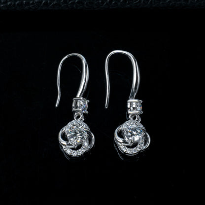 S925 Silver Lab Diamond Earrings, Design Simple Versatile - Photo 6