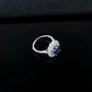 S925 Sterling Silver Lab Sapphire Ring, Premium Jewellery - Photo 4
