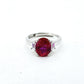 S925 Sterling Silver Oval Ruby Ring, Versatile Design Ring - Photo 4