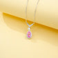 925 Sterling Silver Lab Padparadscha Necklace for Women, Premium Minimalist Versatile - Photo 3