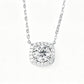 S925 Silver Cushion Square Halo Necklace, Simple Pendant Birthday - Photo 5