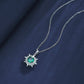 S925 Lab Emerald Necklace, Bold Simple Design - Photo 6