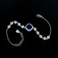 S925 Silver Square Sapphire Halo Jewellery, Women's Versatile Accessory - Photo 2