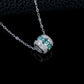 S925 Silver Paraiba Tube Pendant Necklace, Stone Necklace Diamond - Photo 4