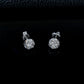 S925 Silver Spiral Wrap Stone Stud Earrings, Flower Earrings Versatile - Photo 3