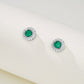 S925 Sterling Silver Lab Emerald Earrings, Versatile Premium Earrings - Photo 2