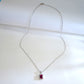 S925 Sterling Silver coloured Gemstone Pendant Necklace, Diamond Halo Versatile - Photo 4