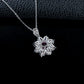 S925 Silver Sunflower Lab Pink Sapphire Necklace, Party Pendant Birthday - Photo 4