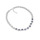 Lab Sapphire Necklace S925 Silver Premium, Party - Photo 1