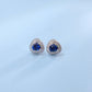 S925 Sterling Silver Lab Sapphire Earrings, Earrings C - Photo 2