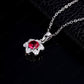 S925 Silver Petal Halo Necklace, Simple Round Stone - Photo 4