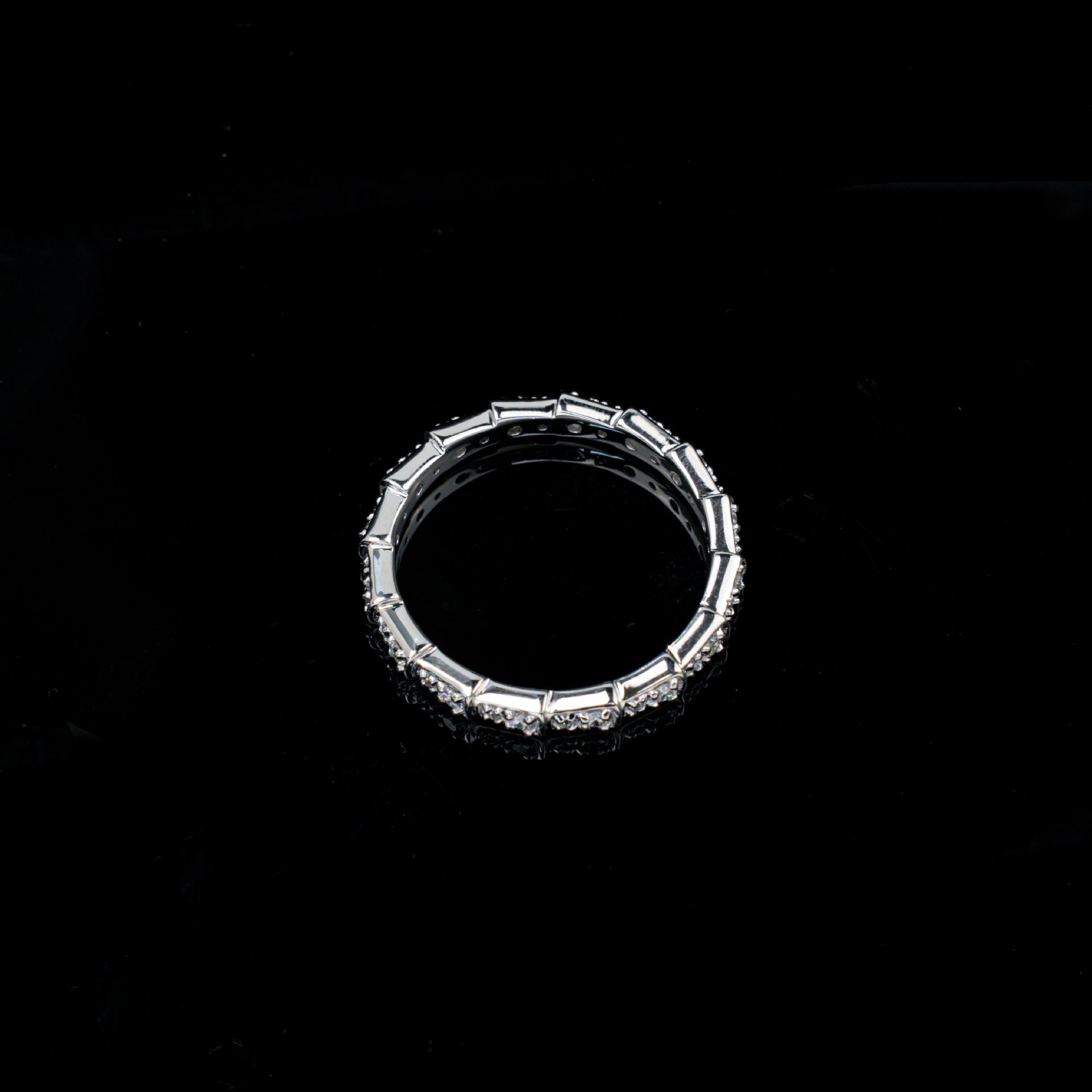 Pave Diamond Band Ring, Small Diamond Design - Photo 4
