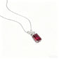 S925 Silver Corundum Necklace, Elegant Vintage Red - Photo 4