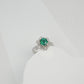 Lab Emerald 925 Silver Ring for Women, Luxurious Premium Vintage - Photo 3
