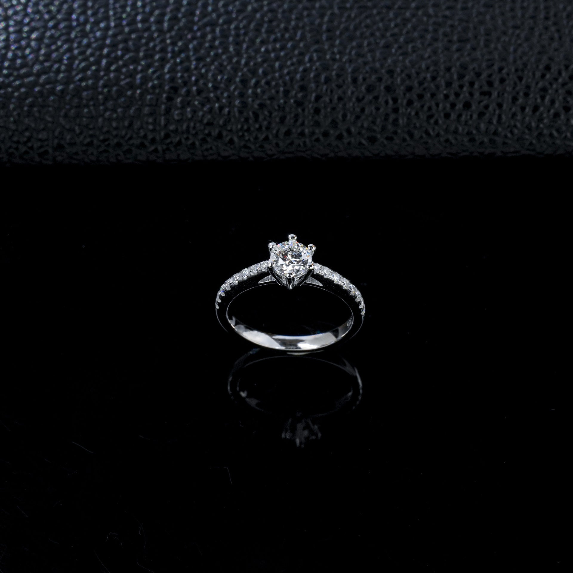 S925 Silver 6-Claw Lab Diamond Ring, Proposal Engagement Wedding - Photo 2