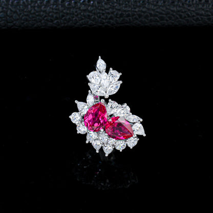 925 Sterling Silver Lab Ruby/Sapphire/Padparadscha Ring, Versatile Gift - Photo 6
