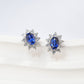 Sterling Silver Lab Sapphire Earrings, E-Commerce Design Premium - Photo 2