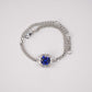 S925 Sterling Silver Lab Sapphire Bracelet, Versatile Premium Vintage - Photo 3