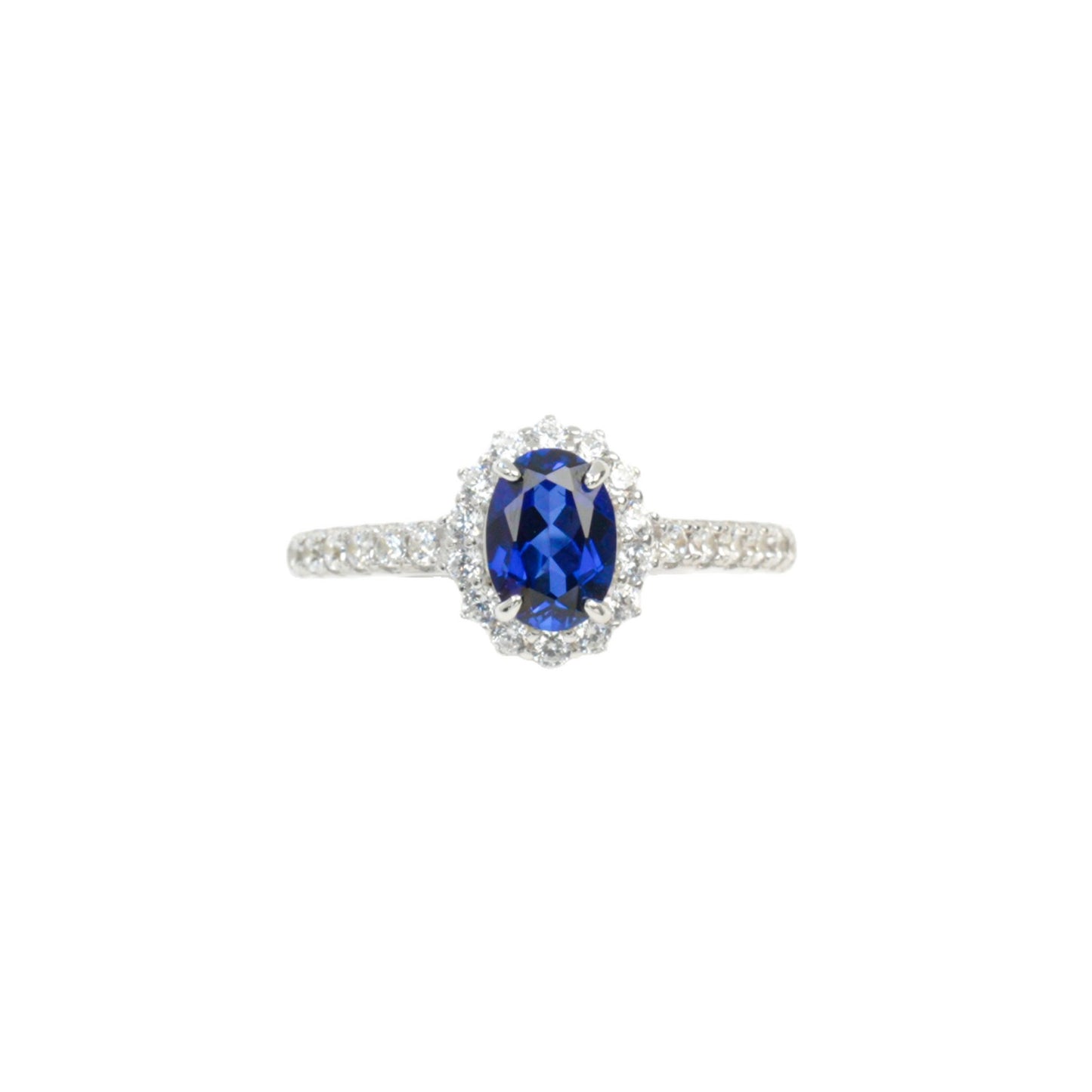 S925 Sterling Silver Lab Sapphire Ring for Women, Minimalist Versatile - Photo 5