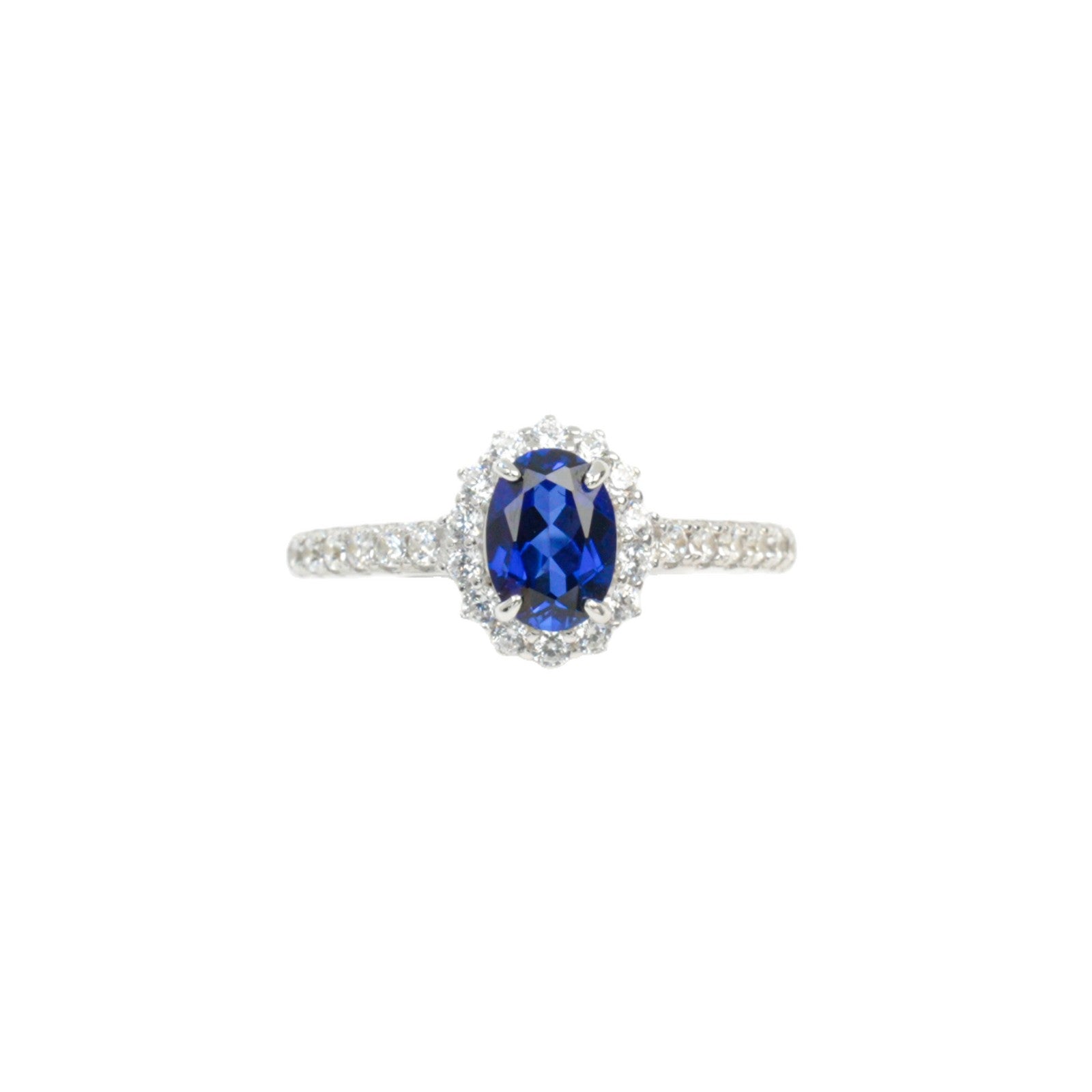 S925 Sterling Silver Lab Sapphire Ring for Women, Minimalist Versatile - Photo 5