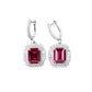 S925 Silver Pigeon Blood Lab Ruby Long Drop Ear Cuff, Formal Premium Gift - Photo 5