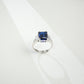 Sterling Silver Lab Sapphire Ring, Versatile Unique Design - Photo 4