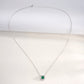 S925 Lab Emerald Necklace, Sterling Silver Versatile - Photo 5