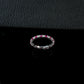 S925 Sterling Silver Lab Ruby Full-Eternity Pave Ring - Photo 3