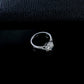 S925 Silver Sunflower Halo Lab Diamond Ring, Proposal Engagement Anniversary - Photo 4