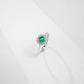 Sterling Silver Lab Emerald Ring, Versatile Design - Photo 3
