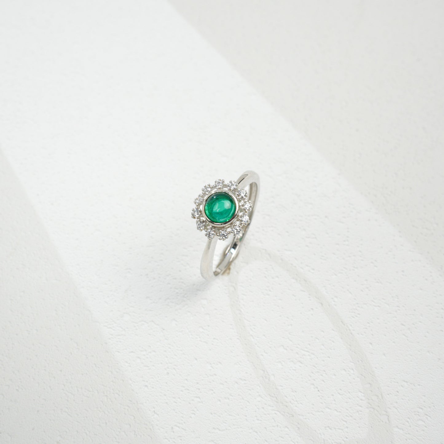 Sterling Silver Lab Emerald Ring, Versatile Design - Photo 3