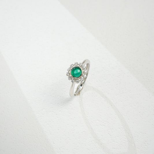 Sterling Silver Lab Emerald Ring, Versatile Design - Photo 3
