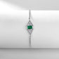S925 Sterling Silver Lab Emerald Bracelet, Diamond Premium - Photo 3
