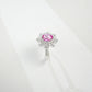 S925 Sterling Silver Lab Gemstone Snowflake Pave Open Ring, Premium Versatile - Photo 2