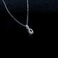 S925 Silver 6-Claw Oval Lab Sapphire Pendant Diamond, Simple Versatile Holiday - Photo 4