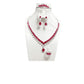 S925 Sterling Silver Lab Pigeon Blood Ruby 4-Piece Jewellery Set, Luxurious Premium for Women - Photo 5