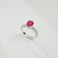 925 Sterling Silver Lab Ruby Ring for Women, Vintage Classic - Photo 3