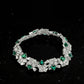 S925 Sterling Silver Lab Emerald Bracelet for Women, Sparkly - Photo 1