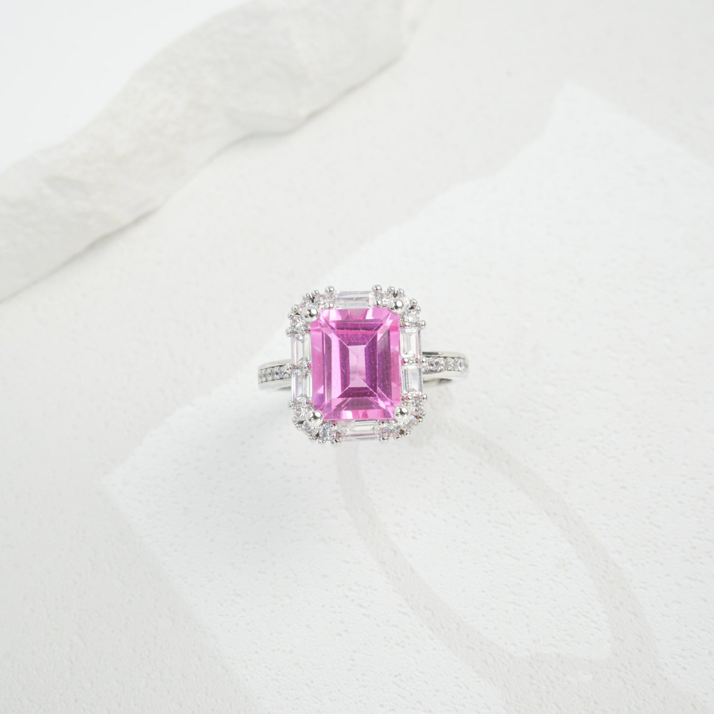 S925 Sterling Silver Lab Padparadscha Ring for Women, Premium Versatile Gift - Photo 5
